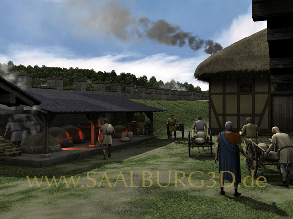 Saalburg 3D Rekonstruktion Backhaus
