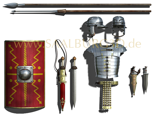 Römerkastell Waffen Pilum Gladius